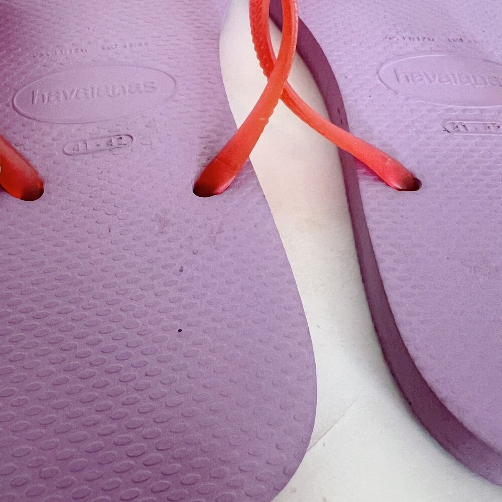 Havaianas Light Purple and Pink Flip Flops Thongs Sandals Women's Size 11-12 US - Picture 5 of 5